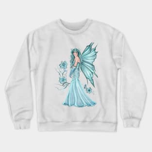 Wintergreen fairy with flowers by Renee Lavoie Crewneck Sweatshirt